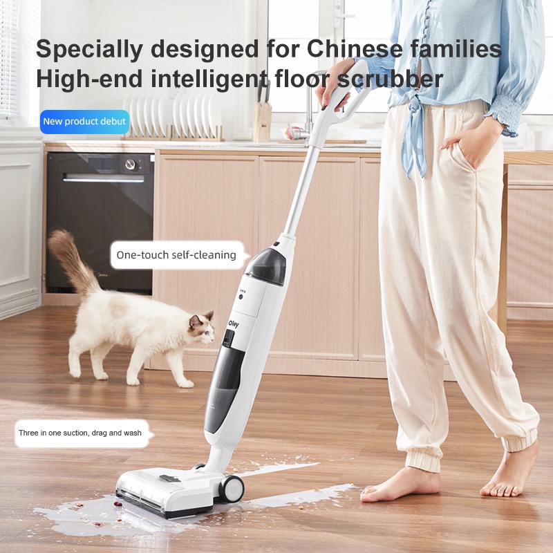 Oley X1 Moping Vacuum Cleaner Handheld Intelligent Floor Scrubber 16000PA Suction Power Wet Dry