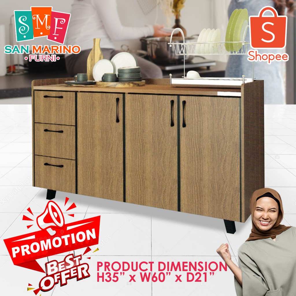 SA 5 Feet Kitchen With Thick Stainless Steel Table Top