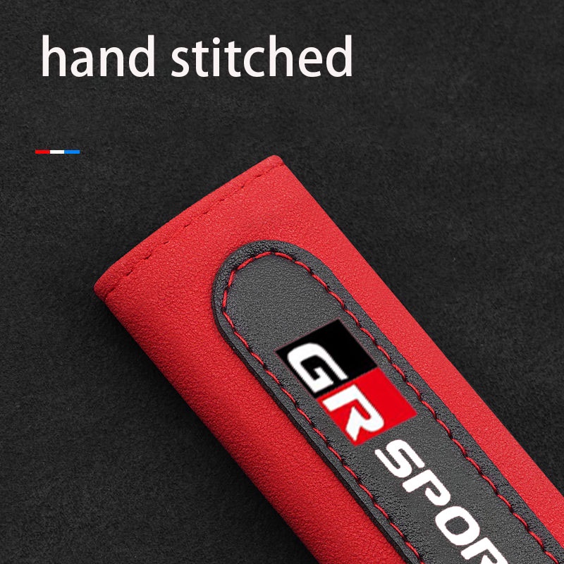 2pcs Car Interior Roof Handle Protector Leather Car Armrest Cover For