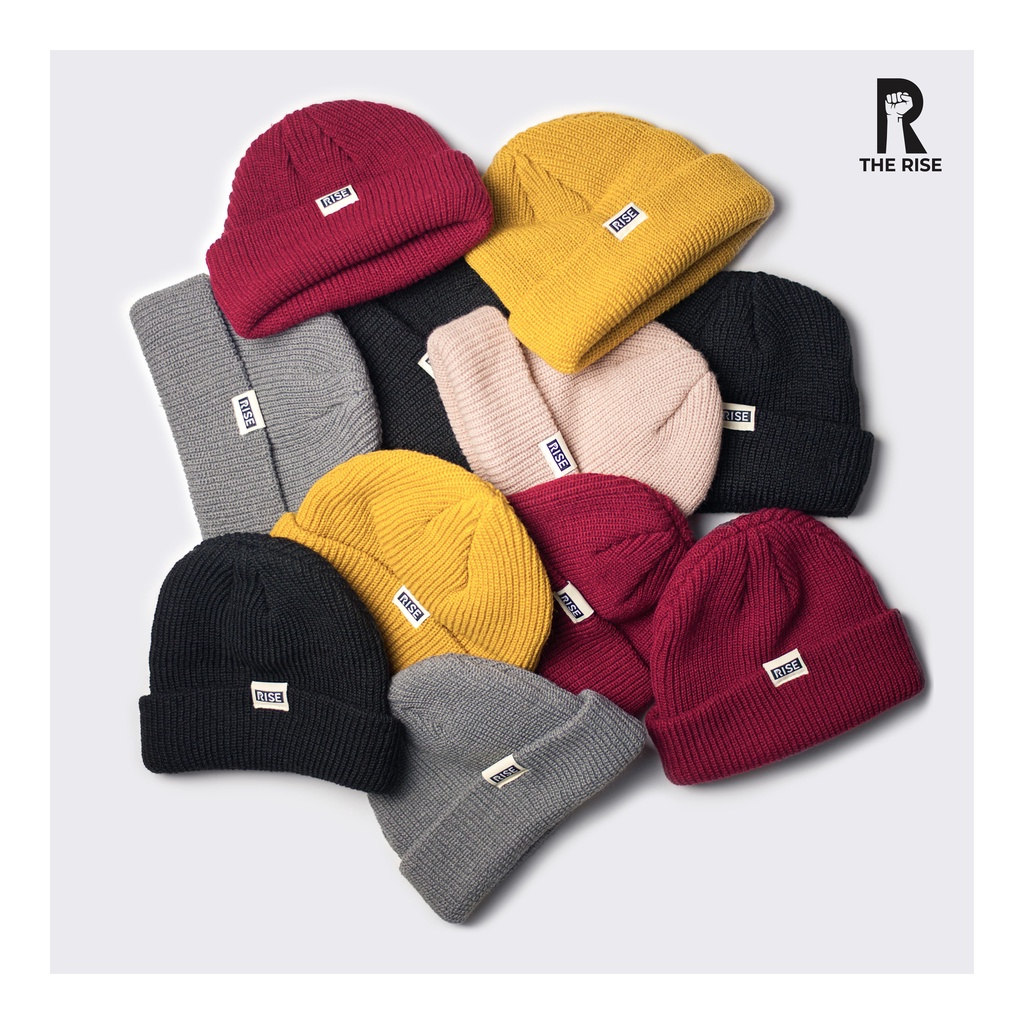 READY STOCK 🇲🇾 Rise short beanie | Snowcap | knitted hat | Warm hat ...