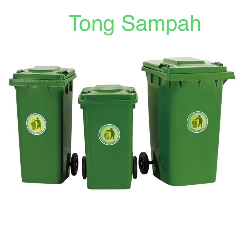 240 Liter Green Dustbin L Tong Sampah Hijau Besar Tong Sampah Besar Beroda Ready Stock 2948