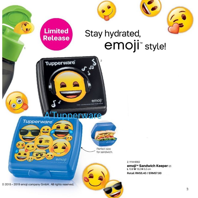 Tupperware Emoji Sandwich Keeper (1 pcs) | Shopee Malaysia