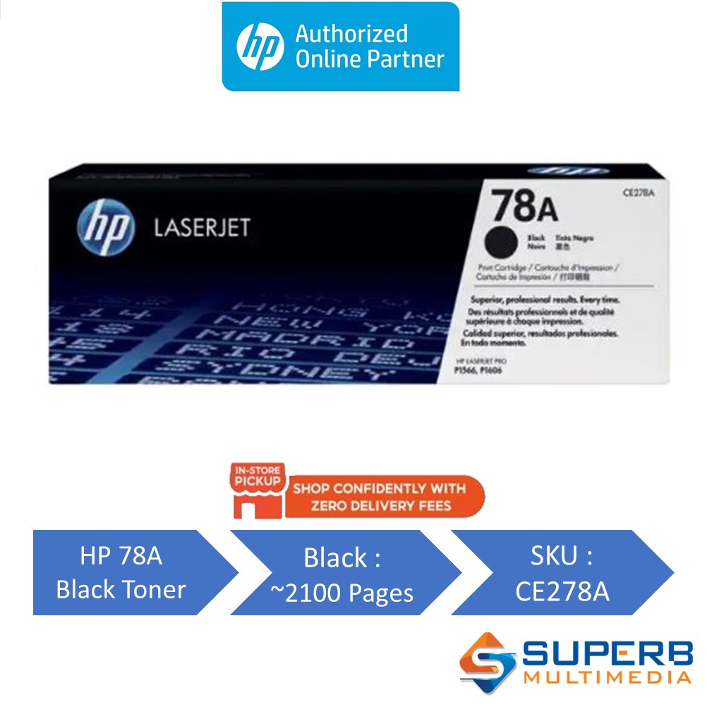 Hp 78a Black Original Laserjet Toner Ce278a Shopee Malaysia