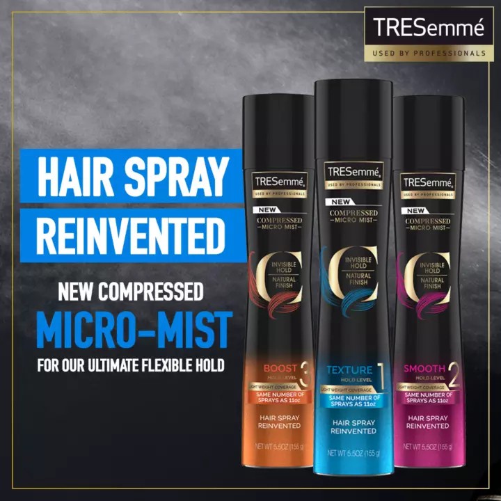 Tresemme Compressed Micro Mist Hair Spray, Extra Hold, Natural