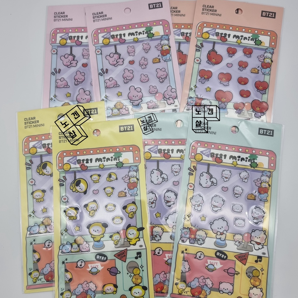 BT21 X MONOPOLY CLEAR STICKER MININI | Shopee Malaysia