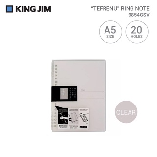 KING JIM TEFRENU Ring Note 9854GSV A5, 20 Holes
