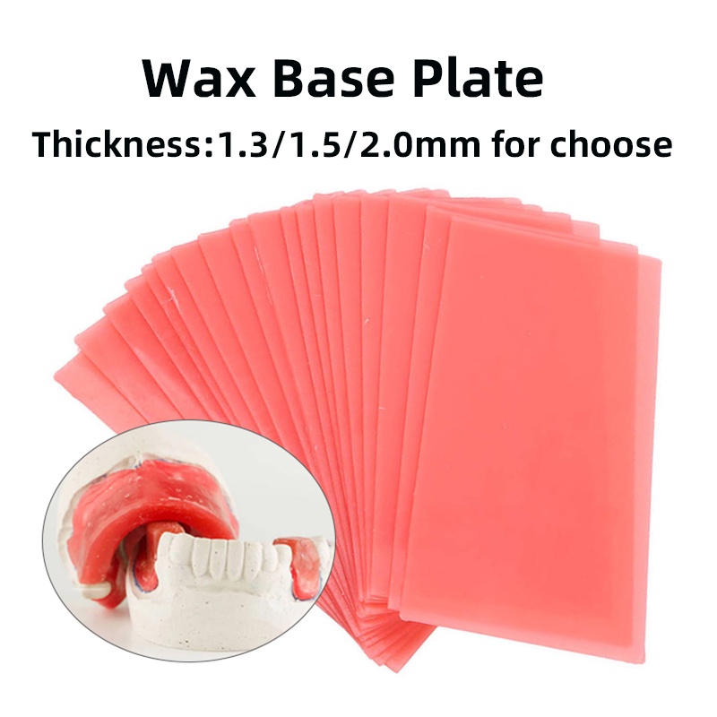 1Box Base Plate Wax Dental Baseplate Wax Red Waxes Based Restorations Casting Dental Laboratory