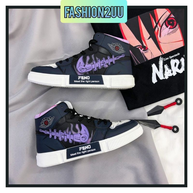 FASHION2UU Fashion Sasuke Men Casual Sneaker Shoes Anime Naruto High ...