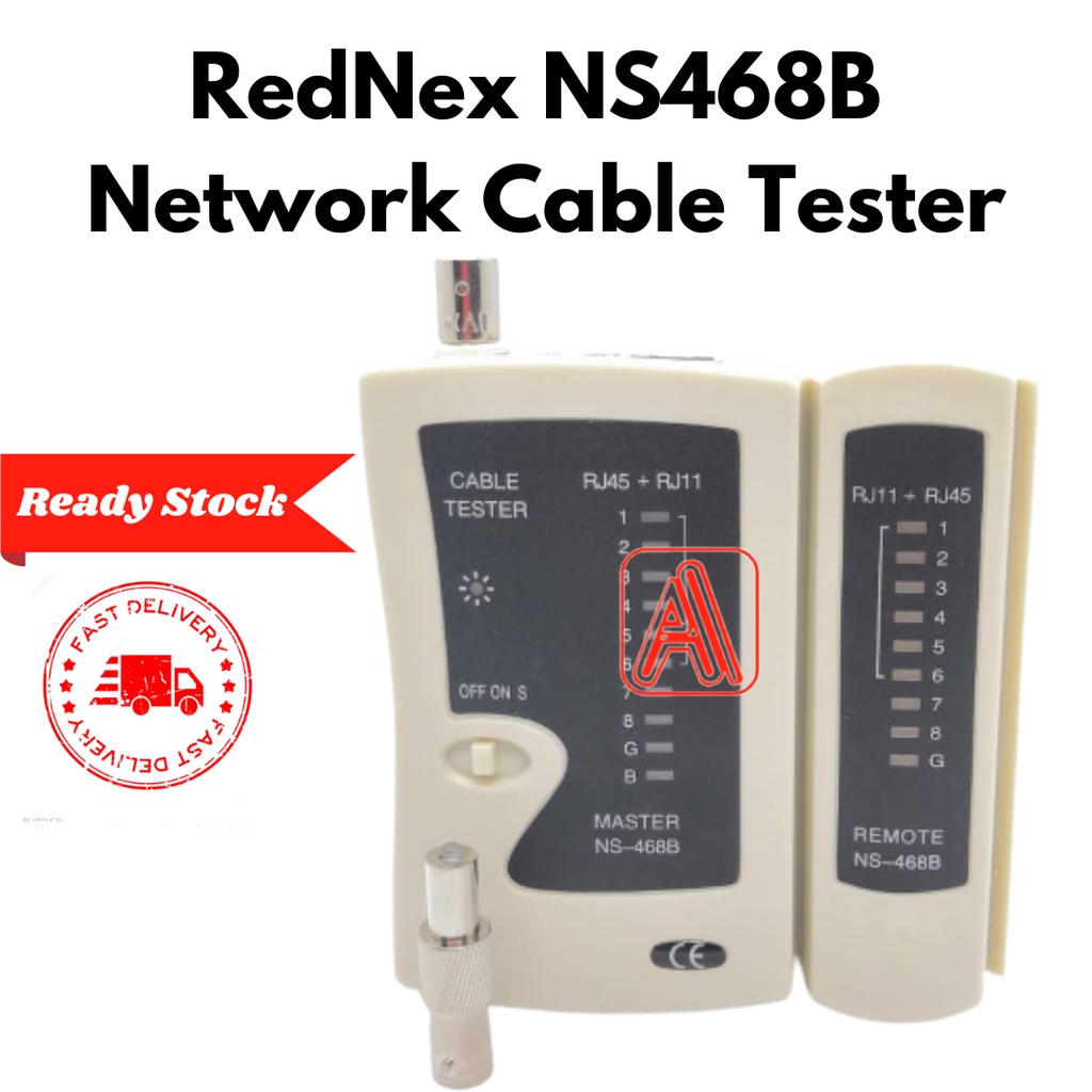 Rednex NS468B Network Cable Tester Tools RJ45 RJ11 Cat5e UTP LAN Cable ...