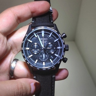 Seiko Men's Chronograph Black Leather - Prices and Promotions - Apr 2023 |  Shopee Malaysia