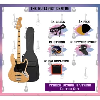 F4】Fender Design 4 String Electric Bass Guitar Set/F4 Bass Guitar Combo Set