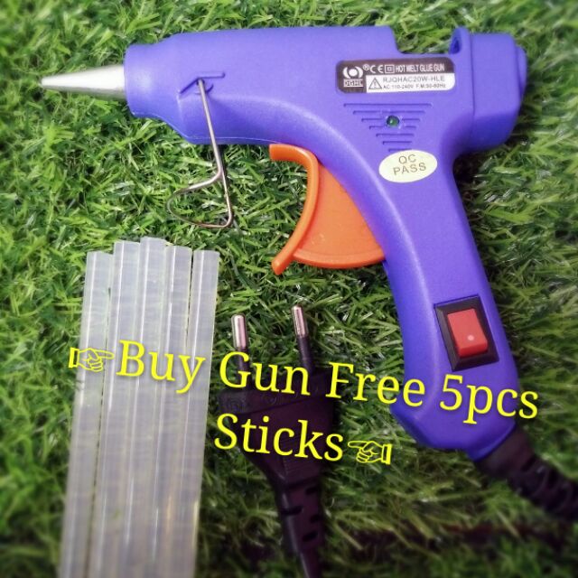 Ready Stock20W Hot Melt Glue Gun&Hot Glue Sticks(7mmX200mm) Shopee
