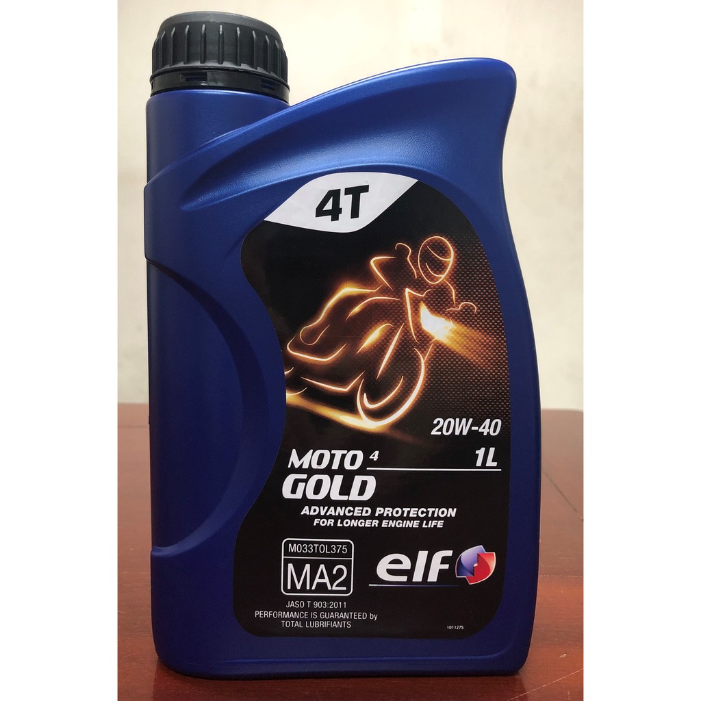 ELF MOTO4 GOLD 20W40 (1L) ELF MOTO 4 GOLD 20W40 20W 40 20 W 40 MINYAK
