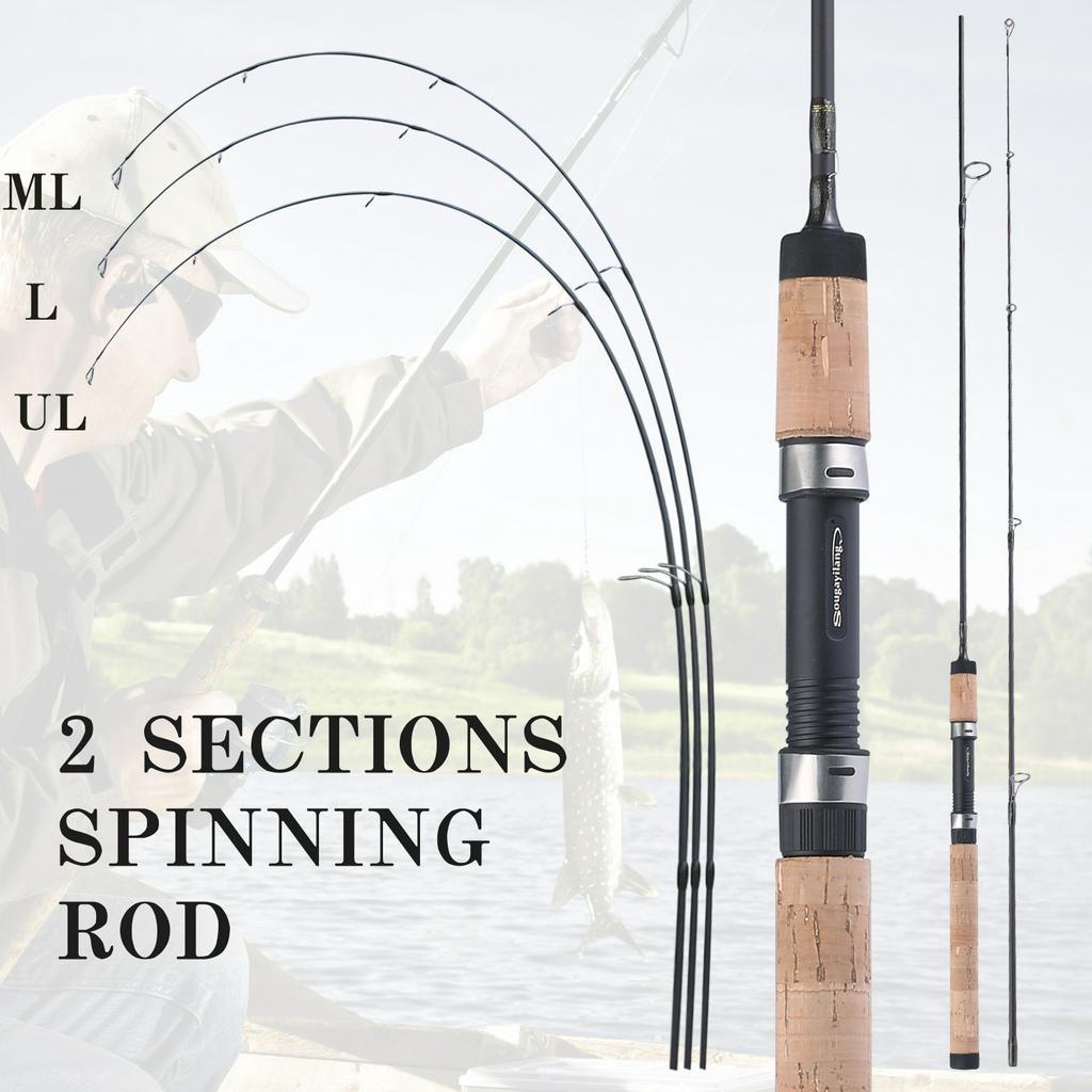 Sougayilang Fishing Rod UL/L/ML Spinning Fishing Rod Portable