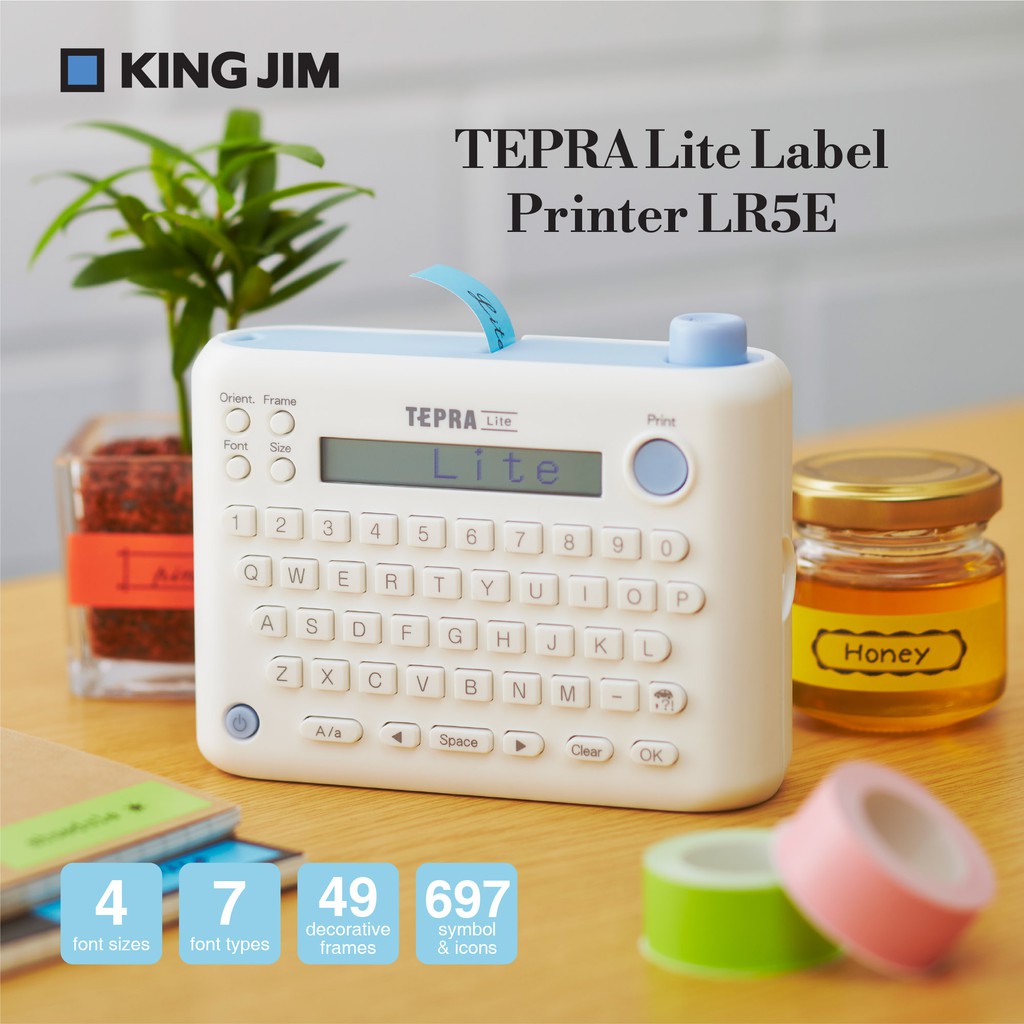 KING JIM TEPRA Lite LR5E Washi Tape Label Printer (English Edition ...