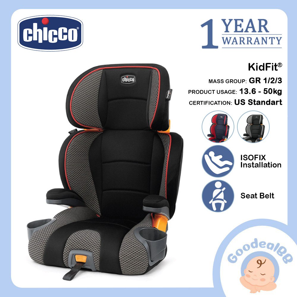 Chicco Kidfit 2in1 ISOFIX Booster Car Seat 13.6KG 50KG (4 Years+
