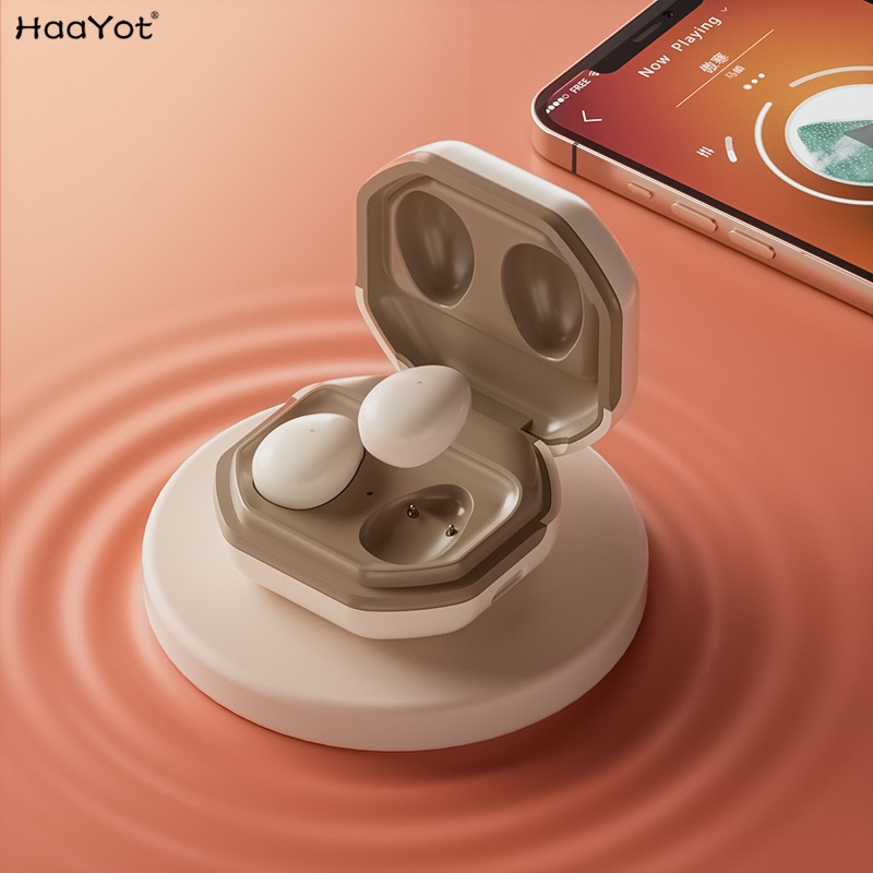 HAAYOT Wireless Mini Earbuds Invisible Bluetooth Earpiece Phone TWS Earbud  Earphone for Music Home Work Sport Sleep Headset