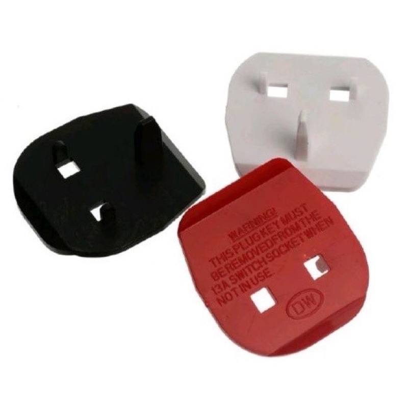 [3PCS]MultiColour 2 Pin to 3 Pin Converter Adaptor Safety Plug Key Switch Socket / Easy for 2
