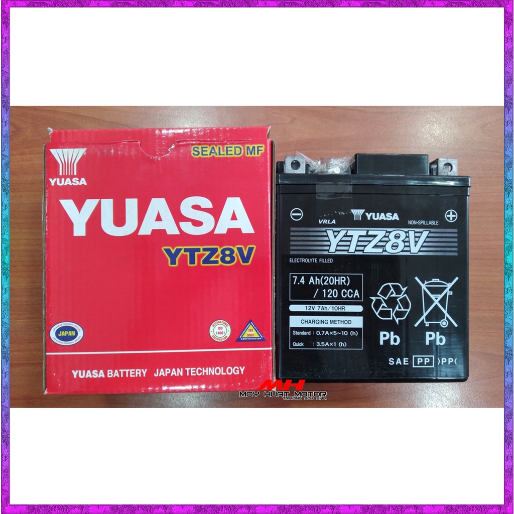 100% Original YUASA BATTERY YAMAHA R25 ORIGINAL BATTERY YTZ8V YUASA ...