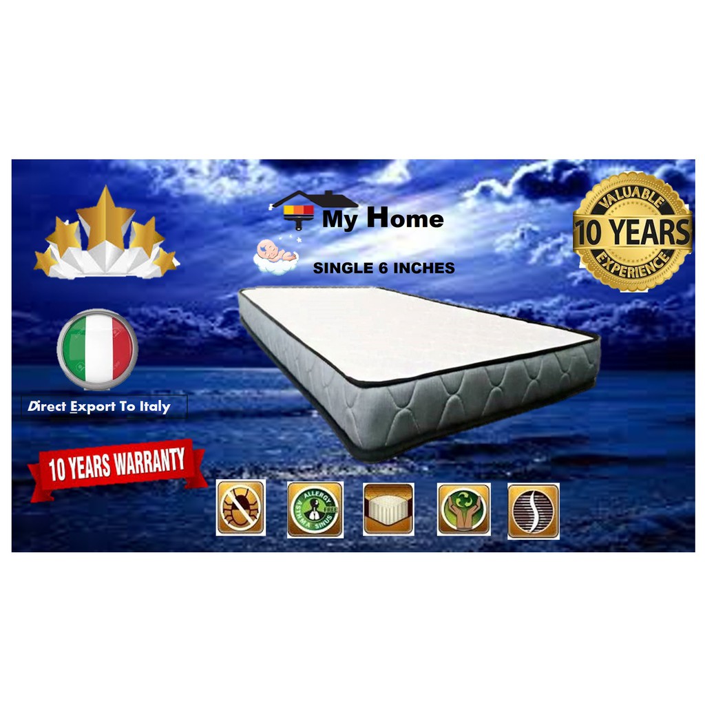 My Home Tilam Bujang Single Mattress Synthetic Latex 6 Inches Shopee Malaysia