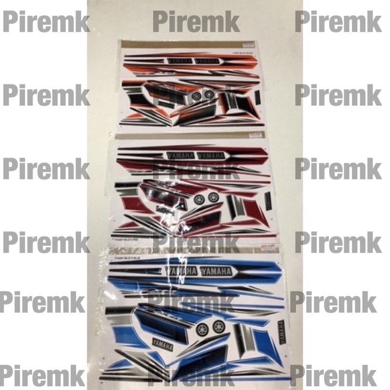 Rxz sticker Stripe moritaka rxz model catalyzer last model hitam oren ...