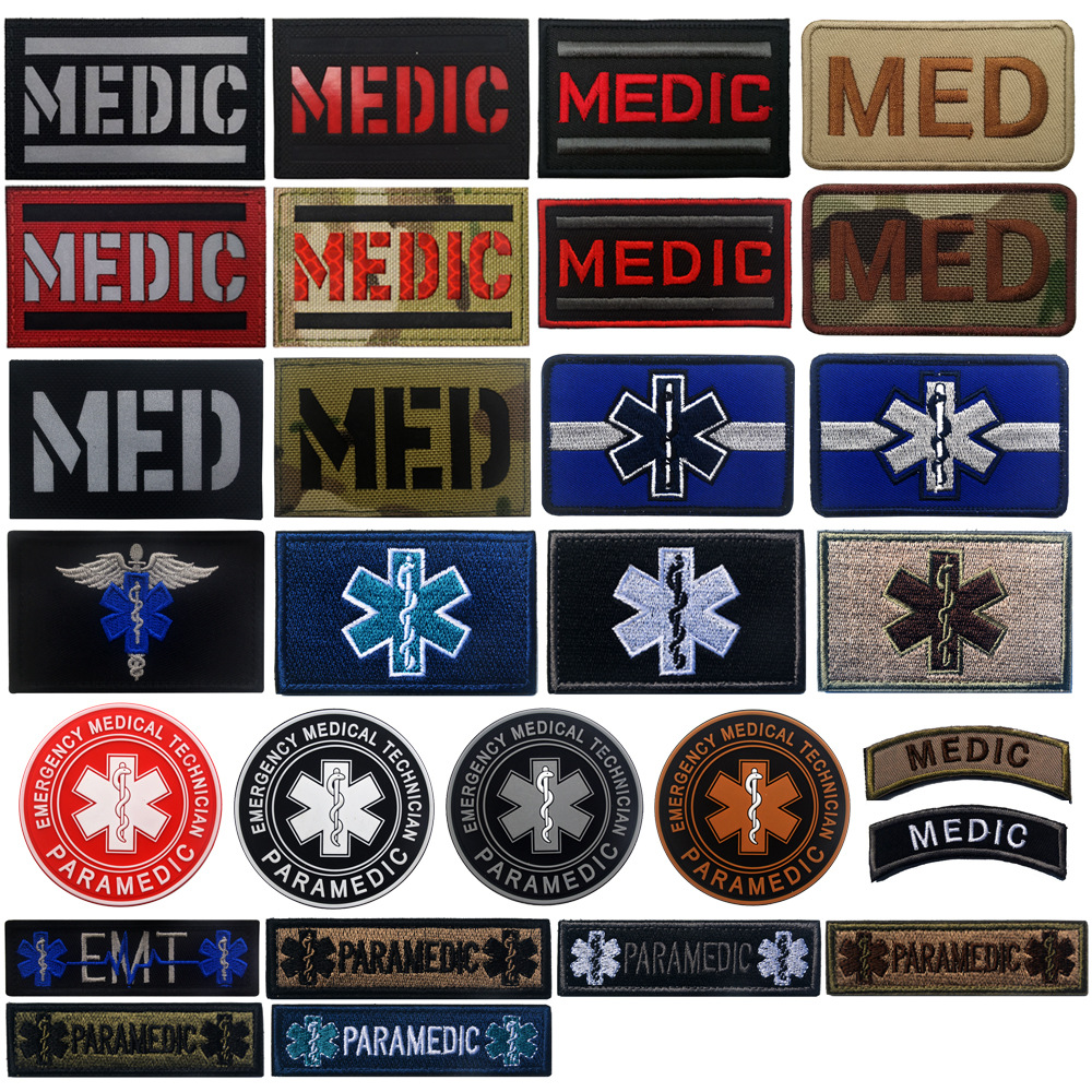 Custom patches MEDIC Medical Emergency Embroidered Armband Reflective ...