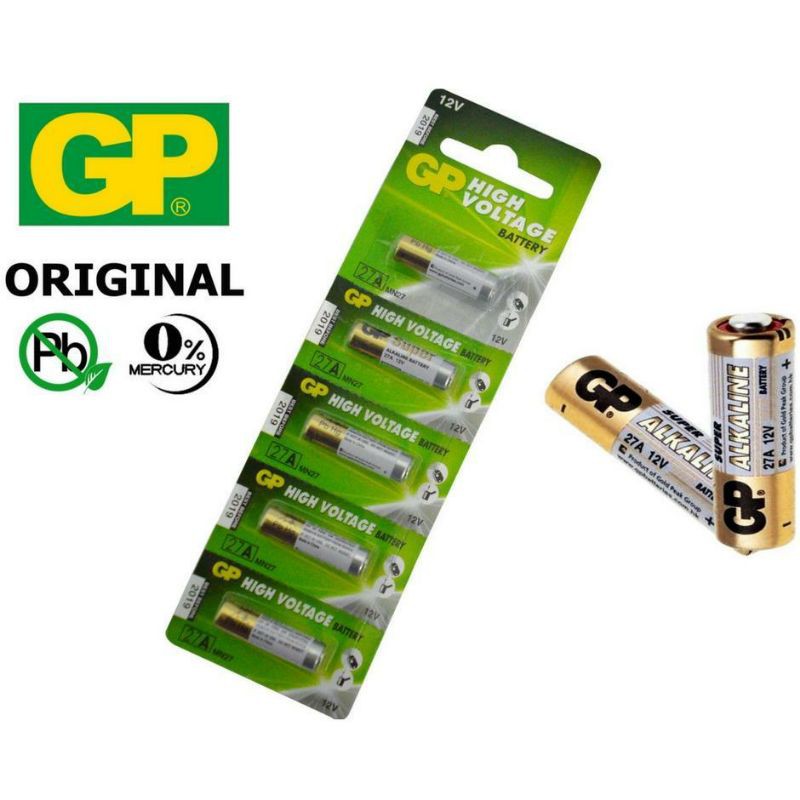 GP (super) 5pcs original 27A 12V High Voltage Alkaline Battery | Shopee ...