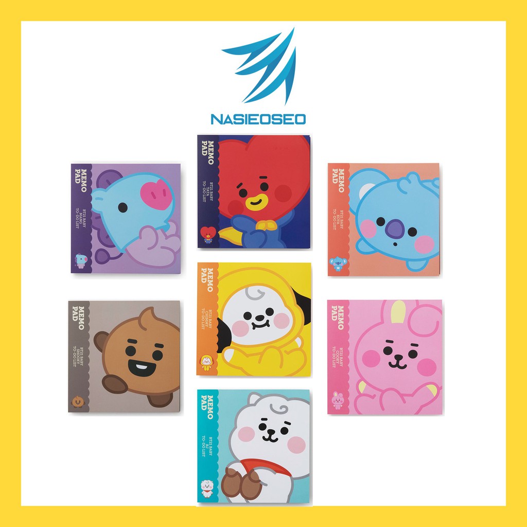 BTS BT21 Official Authentic Product Baby Memo Pad | Shopee Malaysia