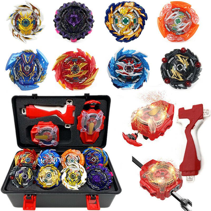 8pcs/set Takara Tomy Super King Beyblade Burst Set with Sparking