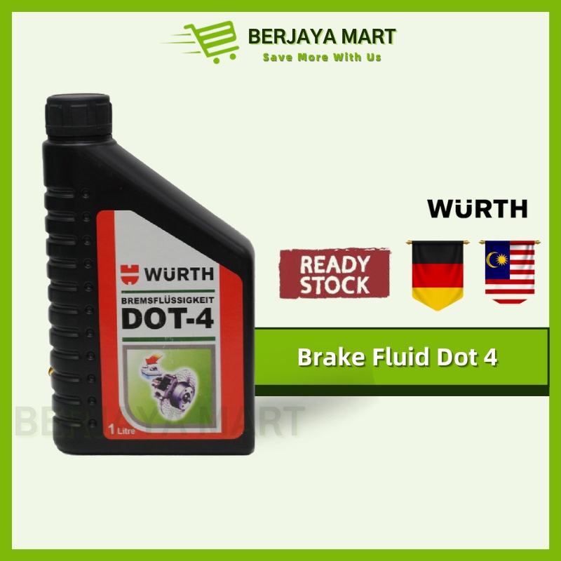 (READY STOCK) WURTH Brake Fluid Dot 4 Clutch Fluid (1Litre) Shopee