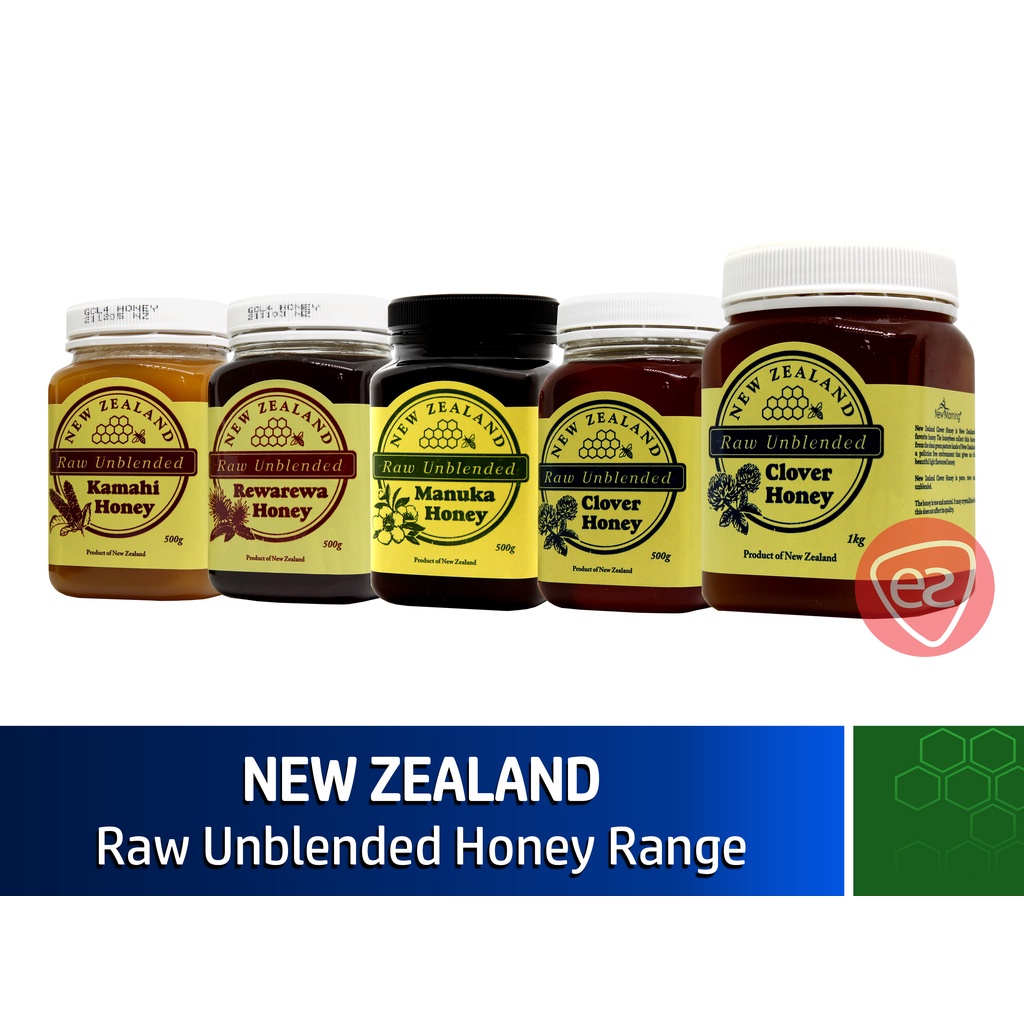 NEW ZEALAND RAW UNBLENDED HONEY ( CLOVER/ MANUKA/ KAMAHI/ REWAREWA/ HONEYDEW/ TAWARI/ POHUTUKAWA