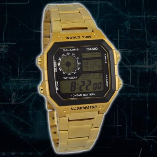 Casio ae1200wh gold best sale