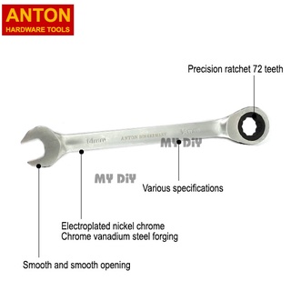 Anton Ratchet Spanner Hand Tools Ratchet Spanner Wrench Chrome Vanadium ...