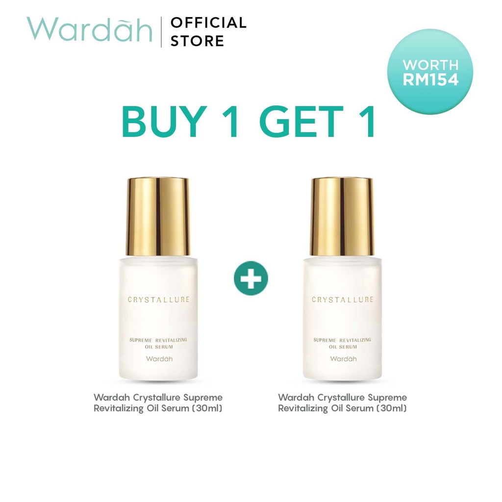 [BUY 1 GET 1] Wardah Crystallure Supreme Revitalizing Oil Serum (30ml) Shopee Malaysia