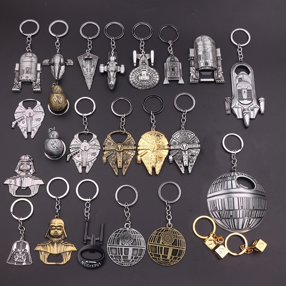 1pcs-star-wars-keyring-alloy-millennium-falcon-warships-jedi-master