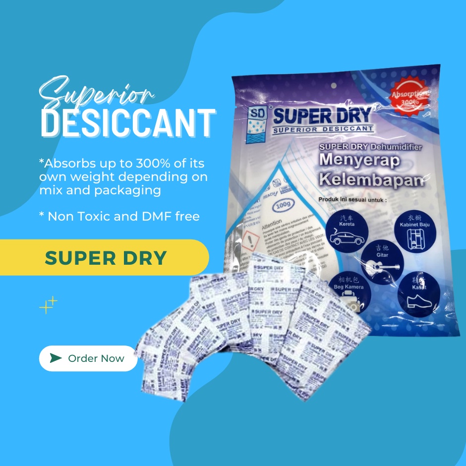 SUPER DRY SUPERIOR DESICCANT SUPER DEHUMIDIFIER SILICA GEL