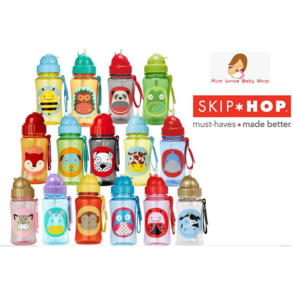 Skip Hop Zoo Ss Straw Bottle (Owl) main image 0
