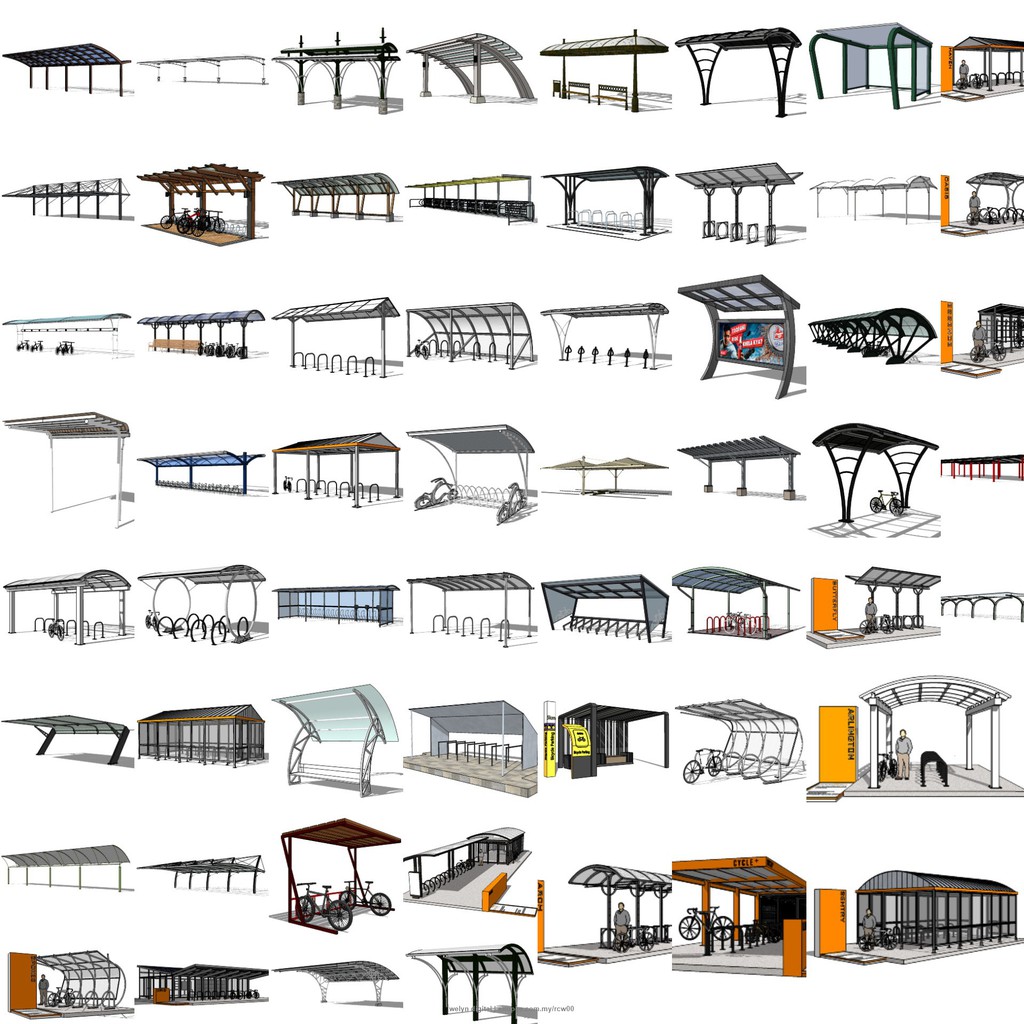 SketchUp | 3D Model 2021 Shed / Awning Canopy Set 62 for home interior ...