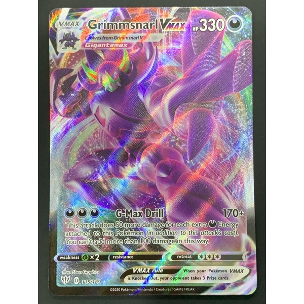 grimmsnarl vmax pokemon card value POKEMON SWSH SHINING FATES SHINY VAULT GRIMMSNARL VMAX SHINY HOLO RARE –  Mint Sports Cards & Collectibles main image 0