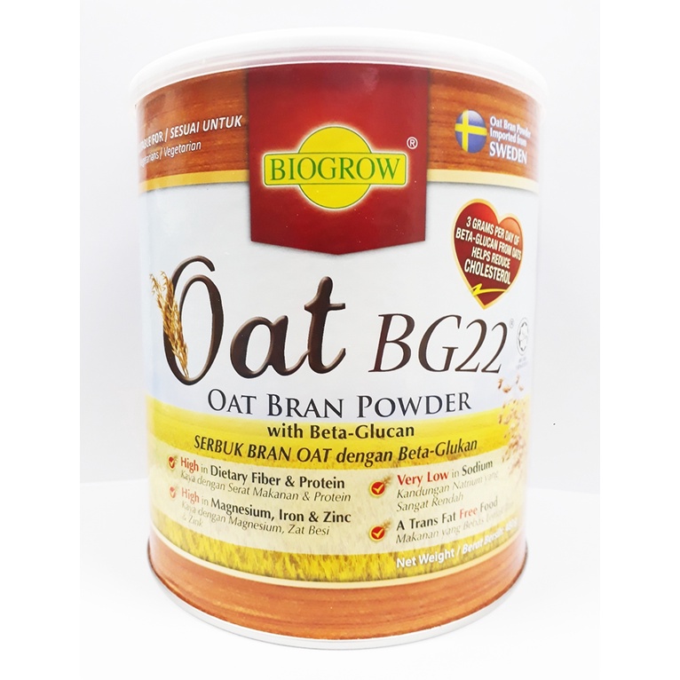 BIOGROW BG22 OAT BRAN POWDER WITH BETAGLUCAN 480G (EXP 02/2024) Shopee Malaysia