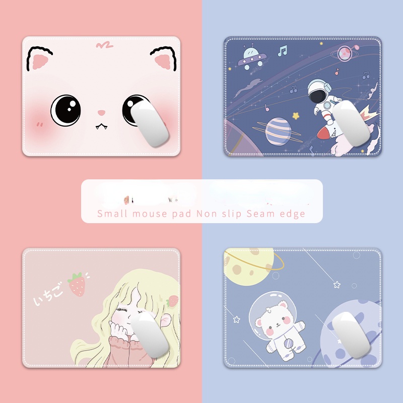 Mouse Pad Small Original Cartoon Girl Cute Desk Thickened Seaming ...