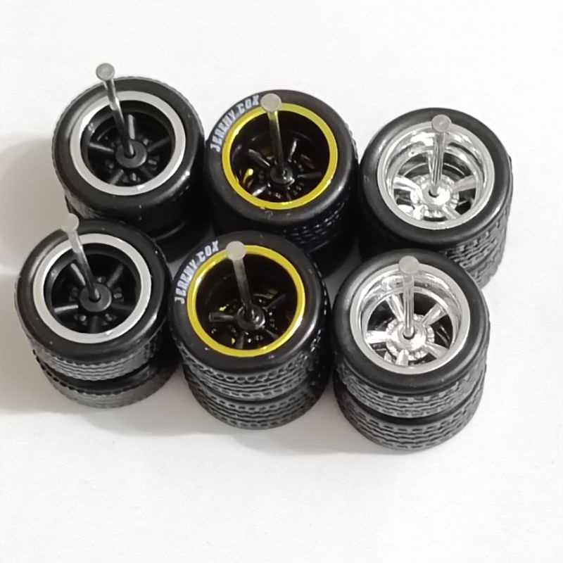 1/64 Tayar Getah Rubber Wheels Rim 12mm 5 Spoke Medium Axle Nissan 350Z ...
