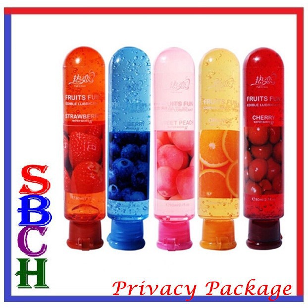 Adult Sexual Body Smooth 80ml Fruity Lubricant Gel Edible Flavor Sex