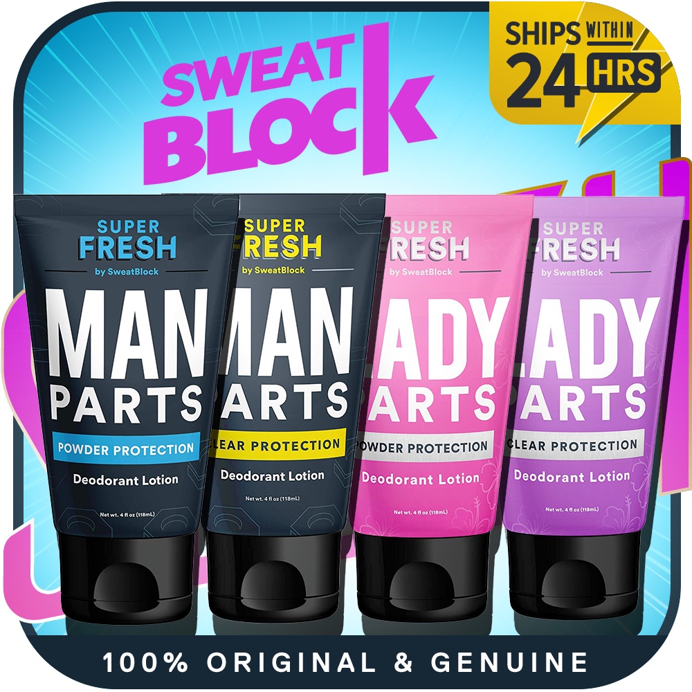 Super Fresh by SweatBlock Man Parts Powder / Clear Ball Deodorant