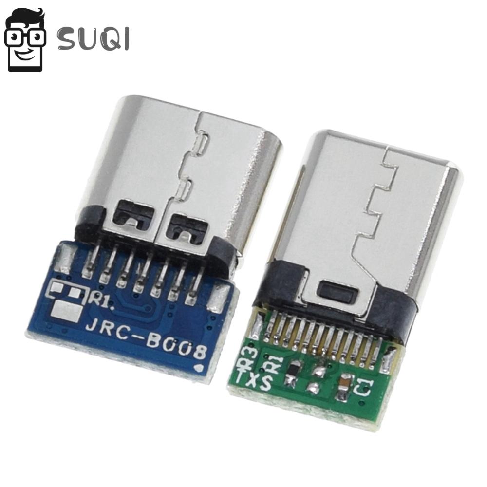 Suqi 10pcs Data Transfer Male Female Socket Pcb Board 12 24 Pins Usb 3. 