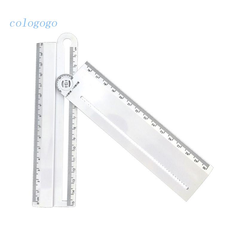 COLO 30cm Transparent Rectangle Ruler Straight Hand Drawing ...