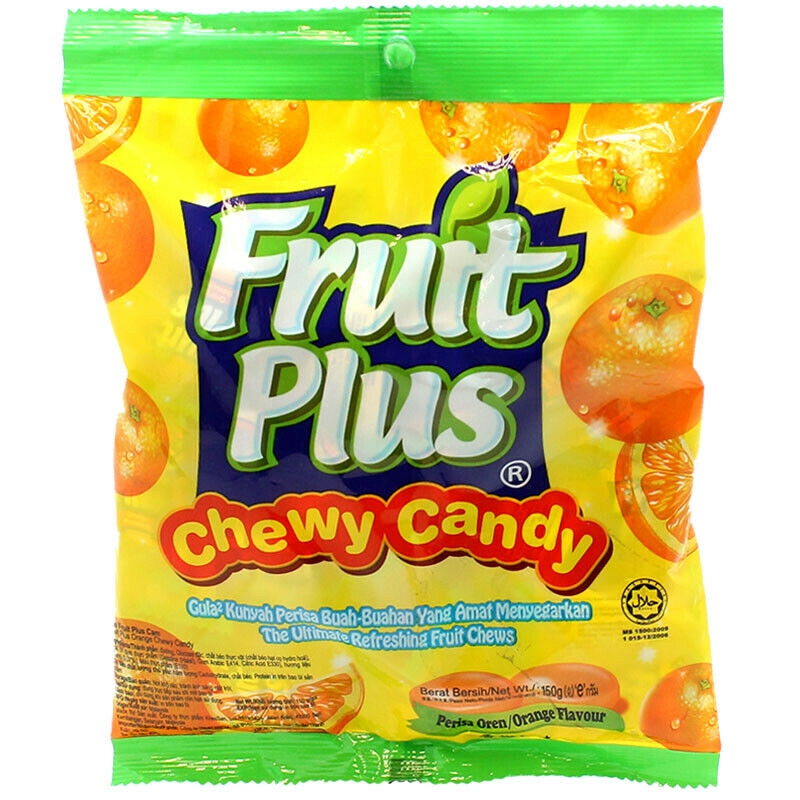 150g Fruit Plus Chewy Candy Orange Flavour Local Ready Stocks