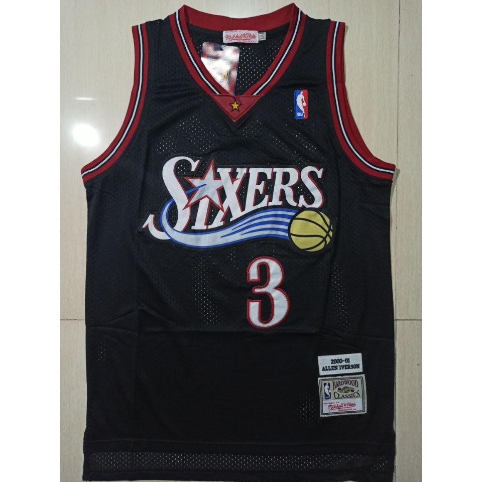 LIMITED STOCK NBA Allen Iverson 3 Black Philadelphia 76ers Men s Jersey Shopee Malaysia