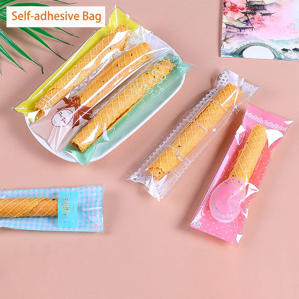 100pcs Self Adhesive Packaging Bags, Suitable For Food Cookies Packing For  Birthday, Wedding, Party