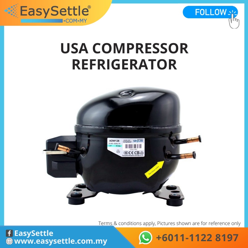 USA/HYPER REFRIGERATOR COMPRESSOR R134 GAS REFRIGERANT 1/2HP 3/8HP 1 ...